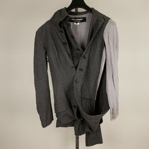 Junya Watanabe Comme des Garçons Fall 2007 M Gray Asymmetric Layered Wool Jacket
